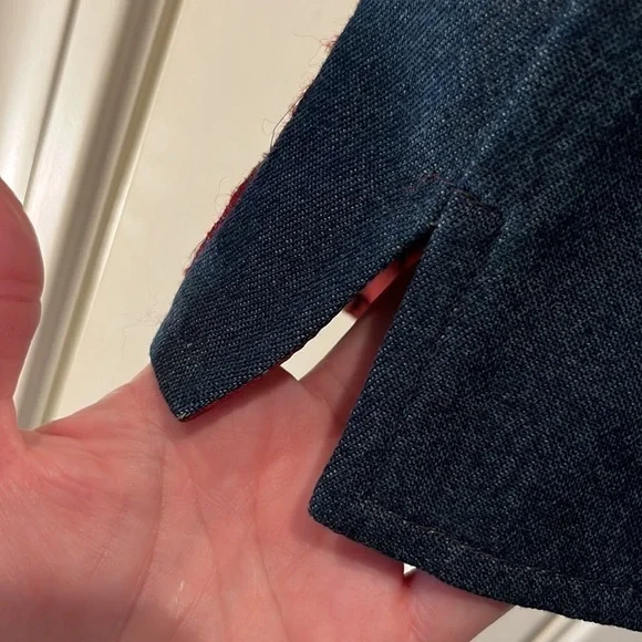 Beautiful mixed media art folk embroidered open vest Coldwater Creek size M - Picture 8 of 9